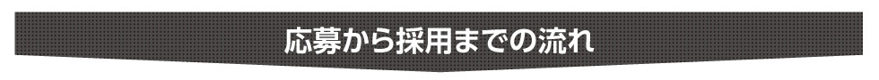 応募から入社までの流れ。応募から入社までが早い！すぐに働けます。